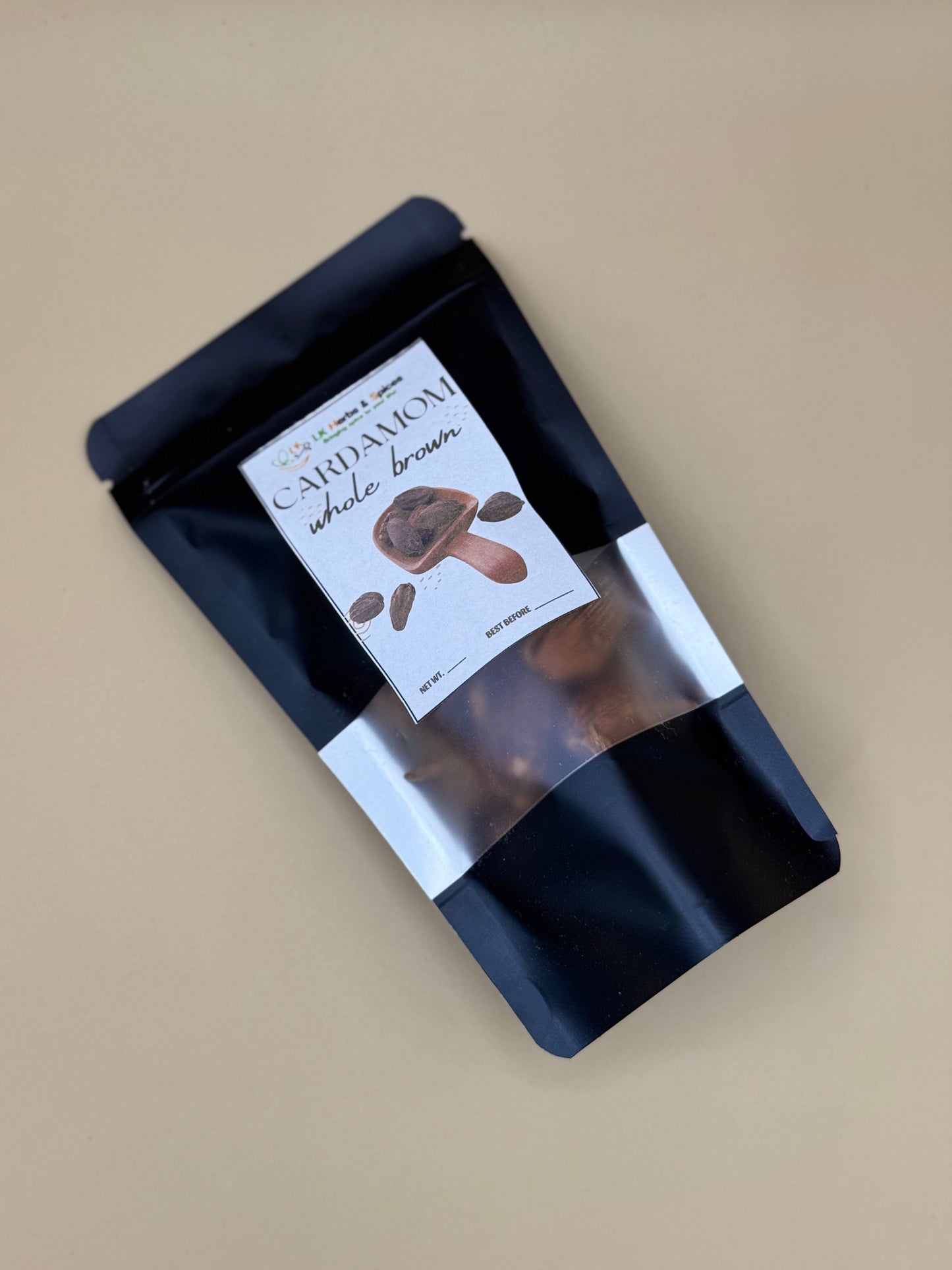 CARDAMOM WHOLE BROWN - 50g REFILL POUCH