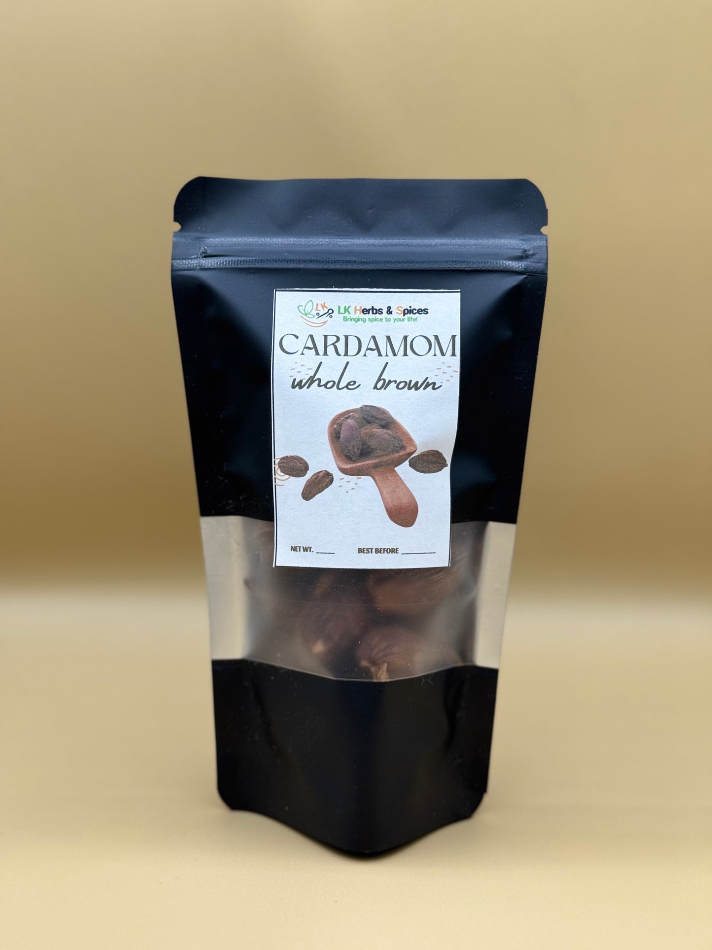 CARDAMOM WHOLE BROWN - 50g REFILL POUCH