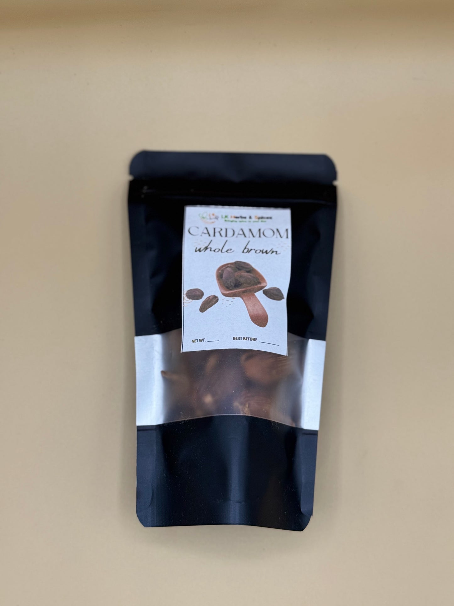 CARDAMOM WHOLE BROWN - 50g REFILL POUCH