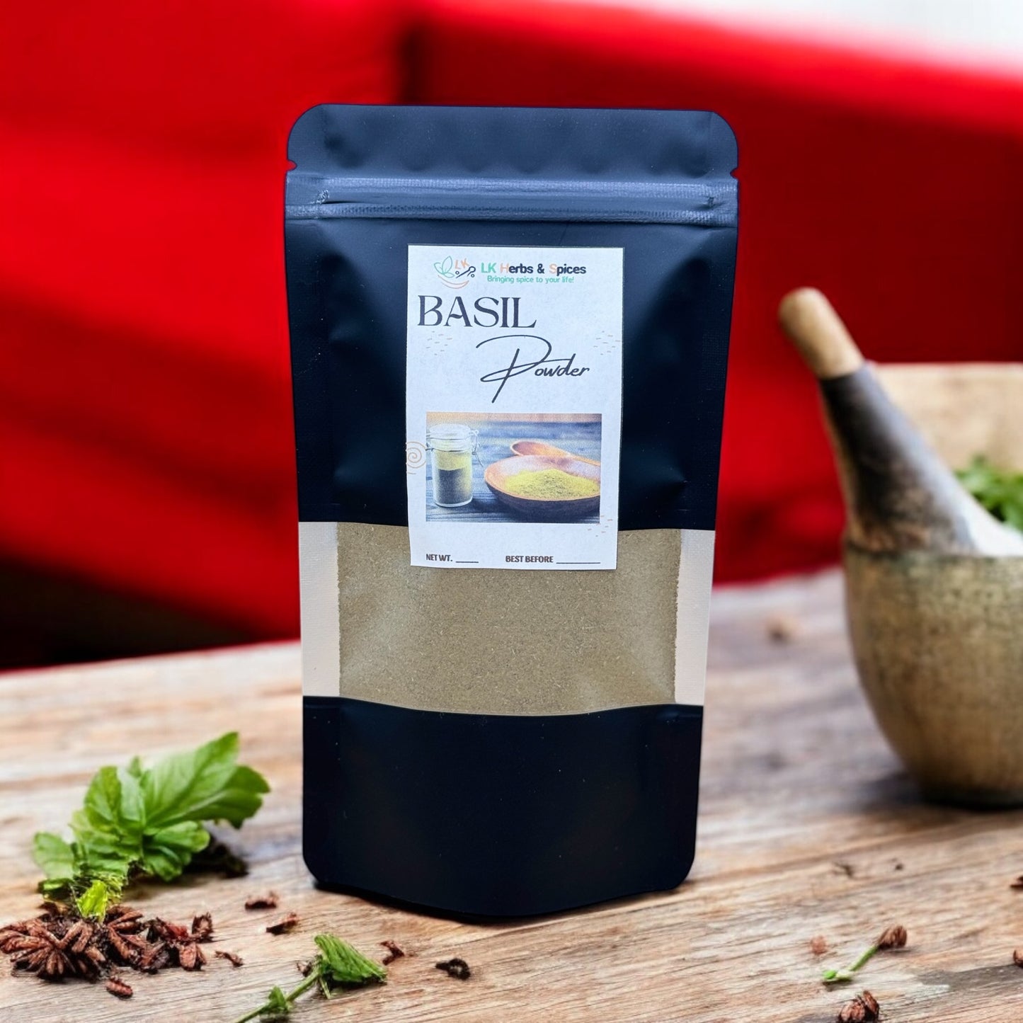 BASIL POWDER - 50g REFILL POUCH