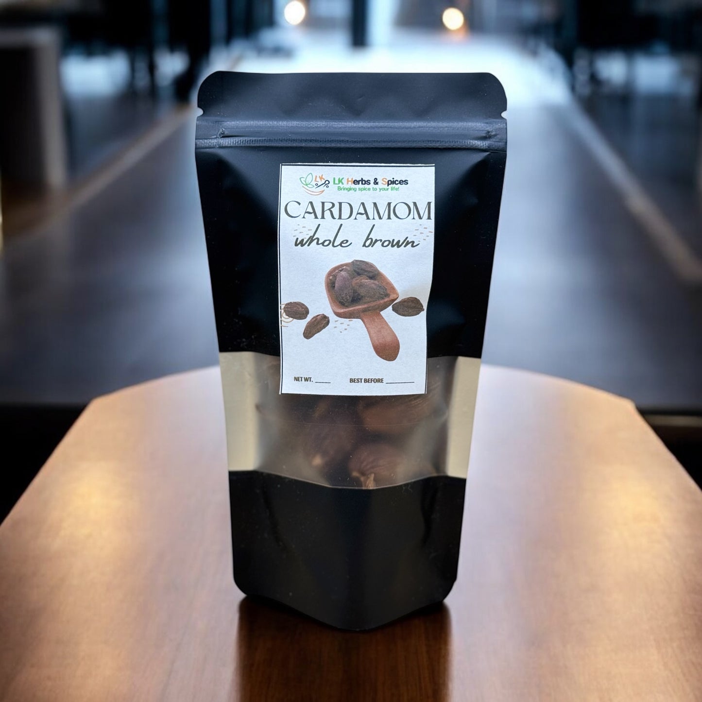 CARDAMOM WHOLE BROWN - 50g REFILL POUCH