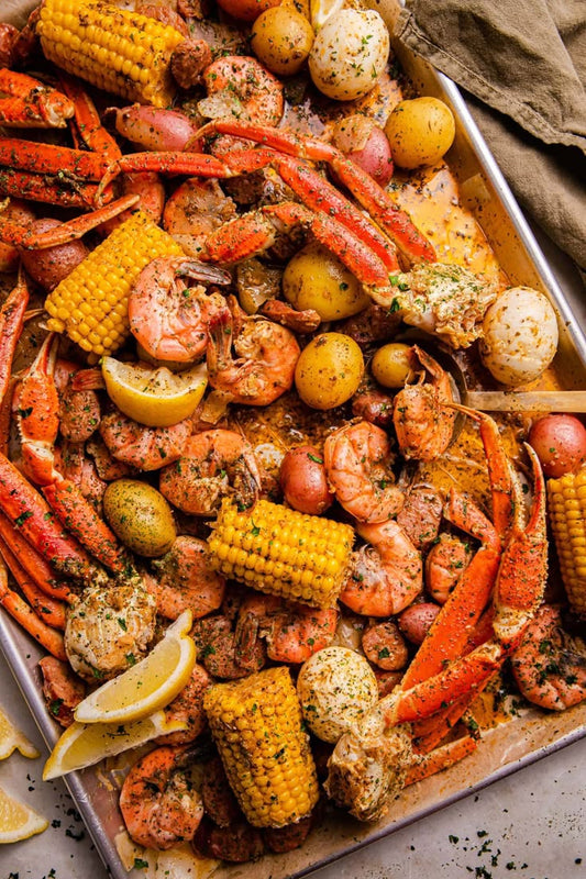 Cajun Seafood Boil with Garlic Butter Sauce