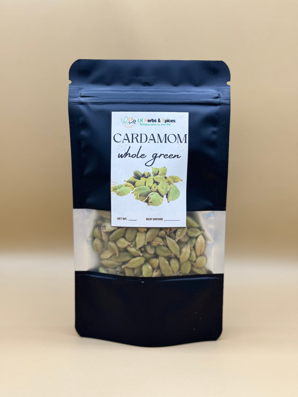 CARDAMOM WHOLE GREEN - 25g REFILL POUCH