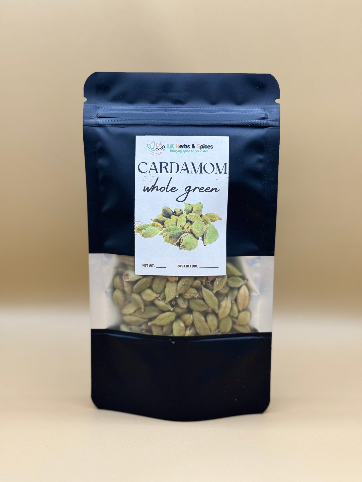 CARDAMOM WHOLE GREEN - 25g REFILL POUCH