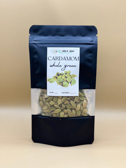 CARDAMOM WHOLE GREEN - 25g REFILL POUCH