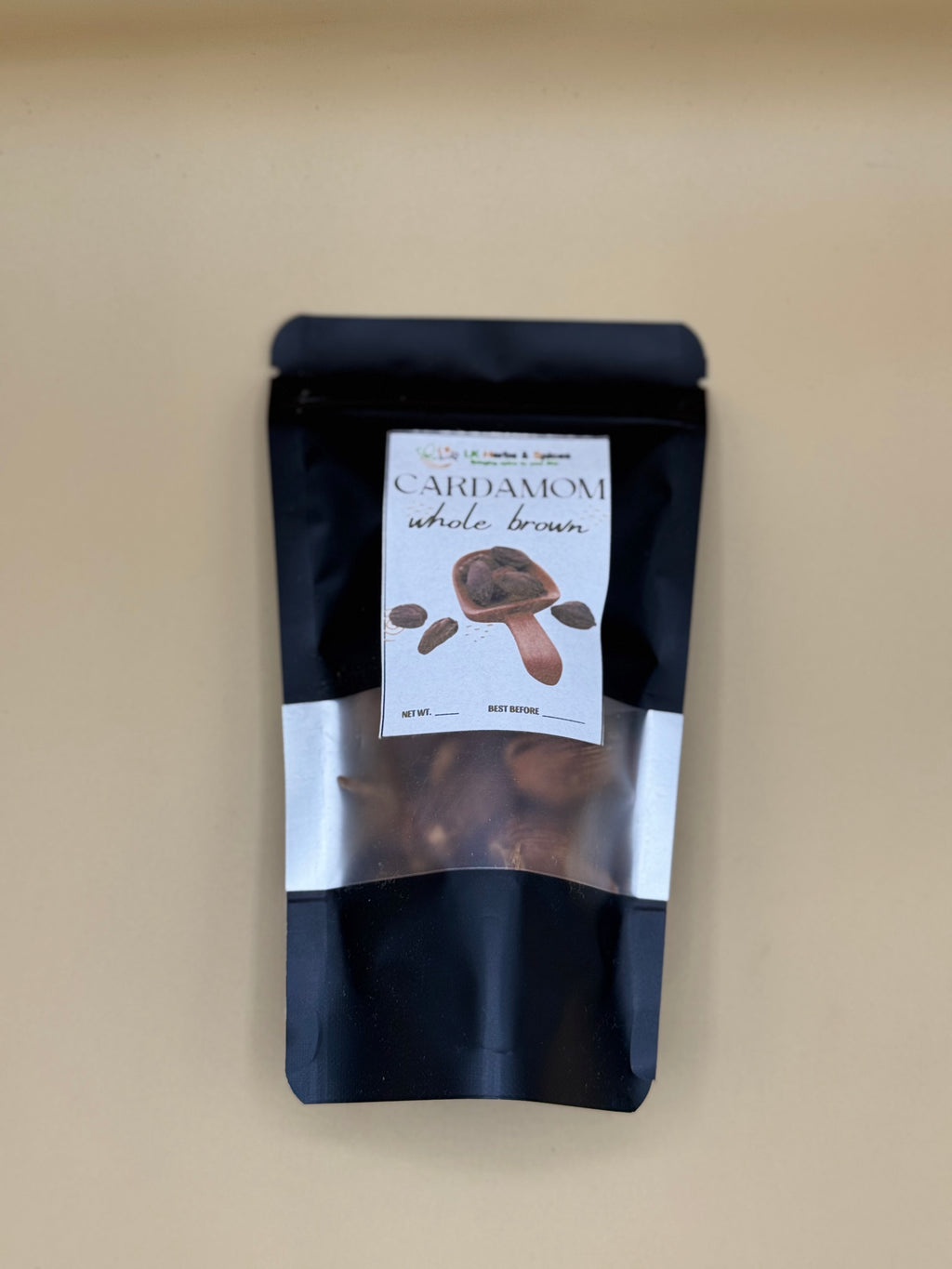 CARDAMOM WHOLE BROWN - 50g REFILL POUCH