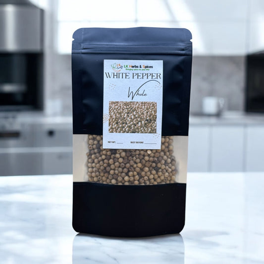 WHITE WHOLE PEPPER - 50g REFILL POUCH