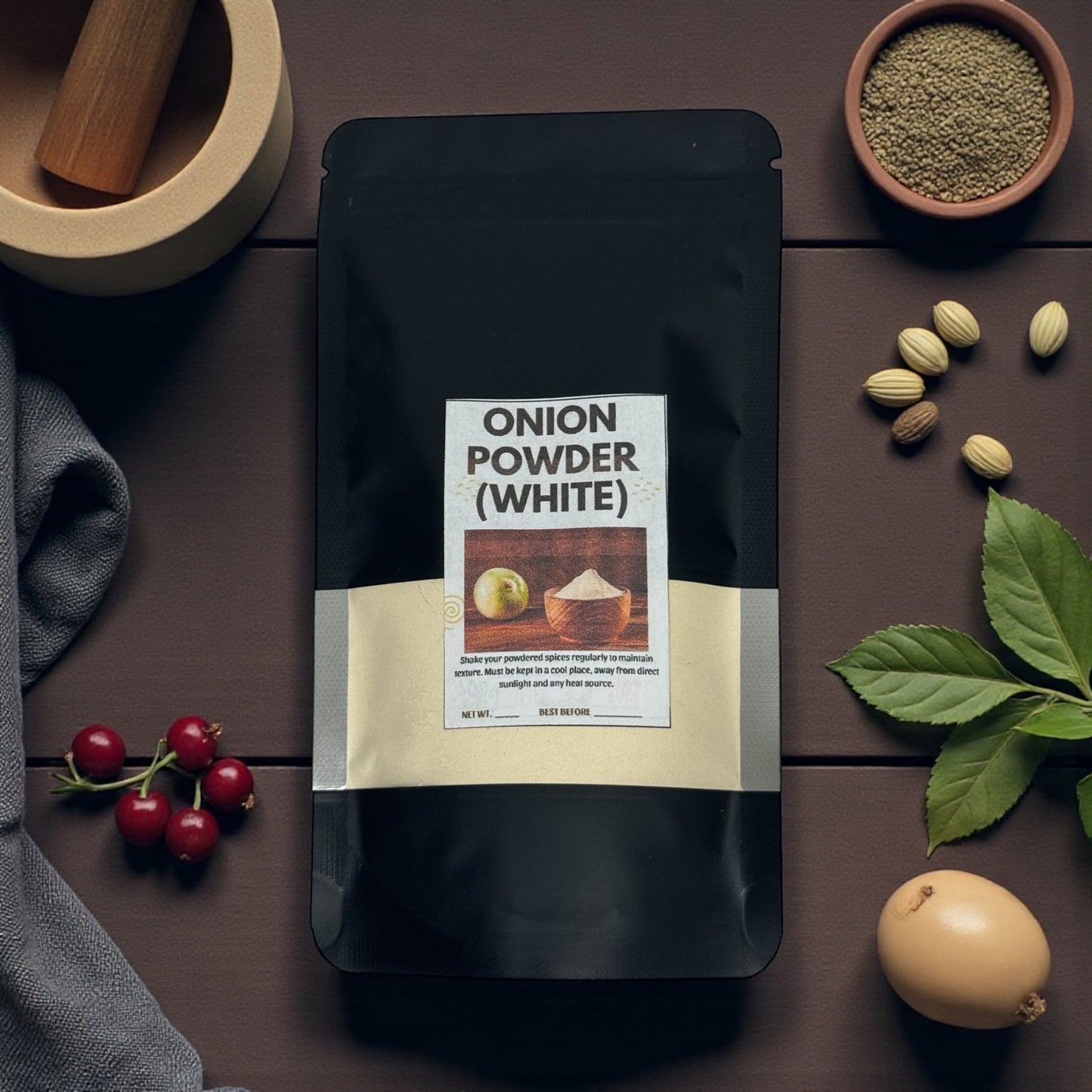 ONION  POWDER WHITE  - 50g REFILL POUCH