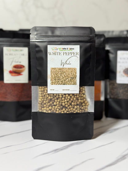 WHITE WHOLE PEPPER - 50g REFILL POUCH