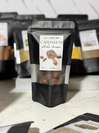 CARDAMOM WHOLE BROWN - 50g REFILL POUCH