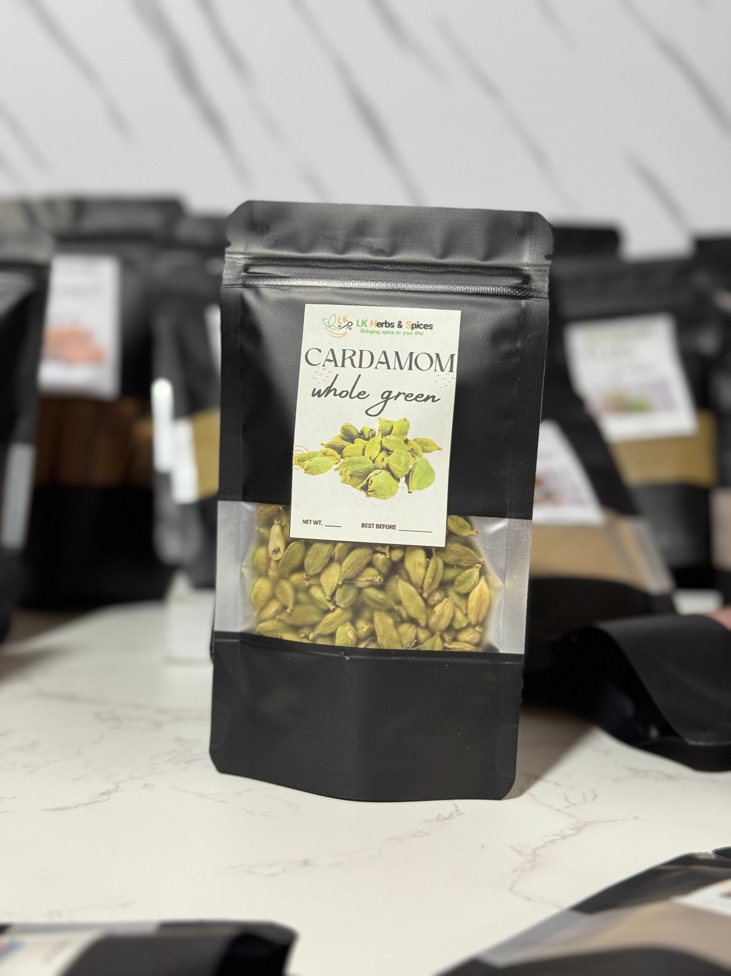 CARDAMOM WHOLE GREEN - 25g REFILL POUCH