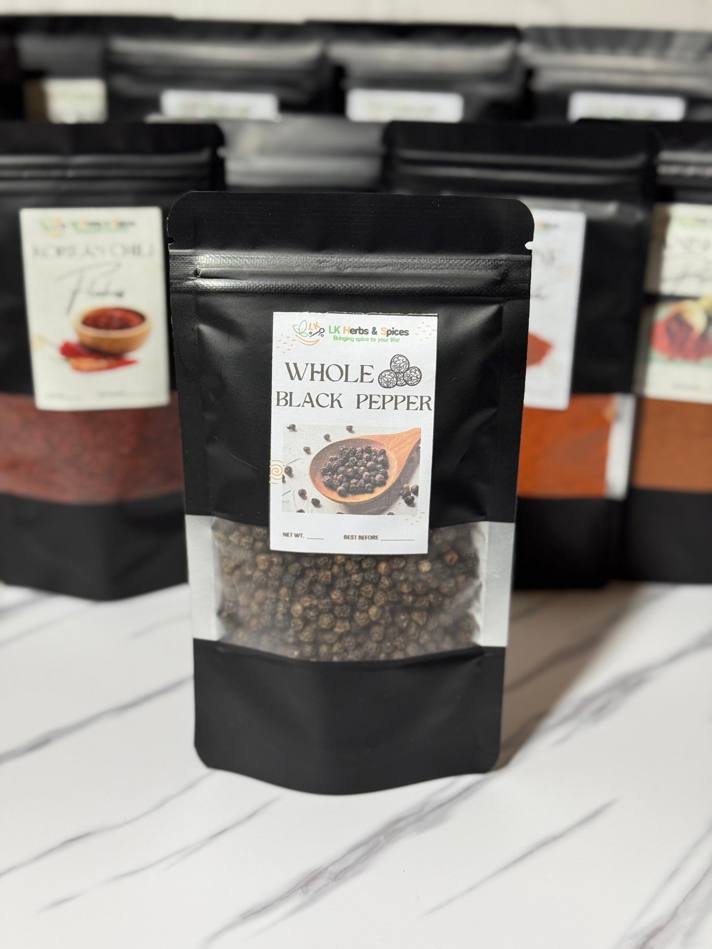 BLACK WHOLE PEPPER - 50g REFILL POUCH