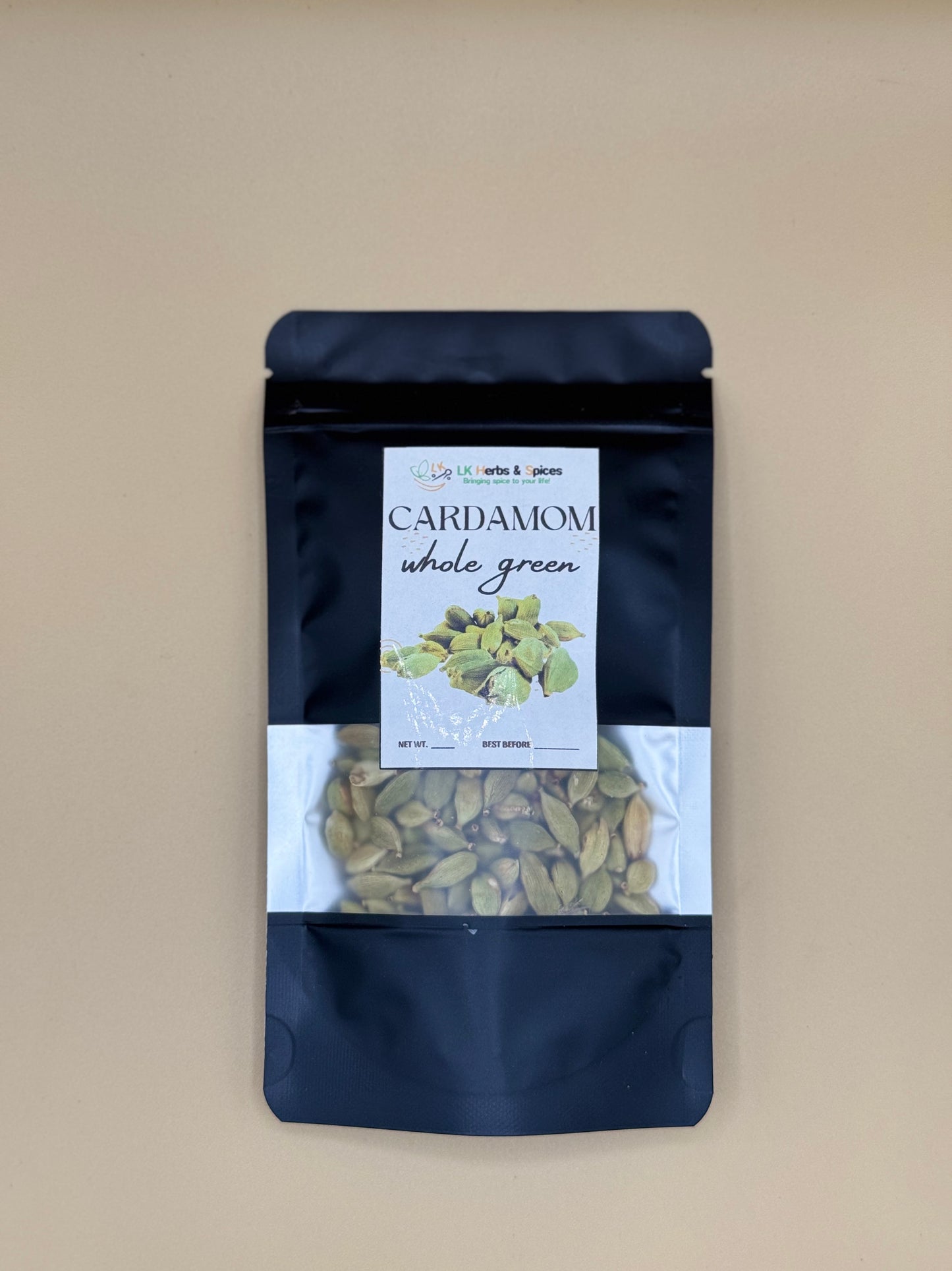 CARDAMOM WHOLE GREEN - 25g REFILL POUCH