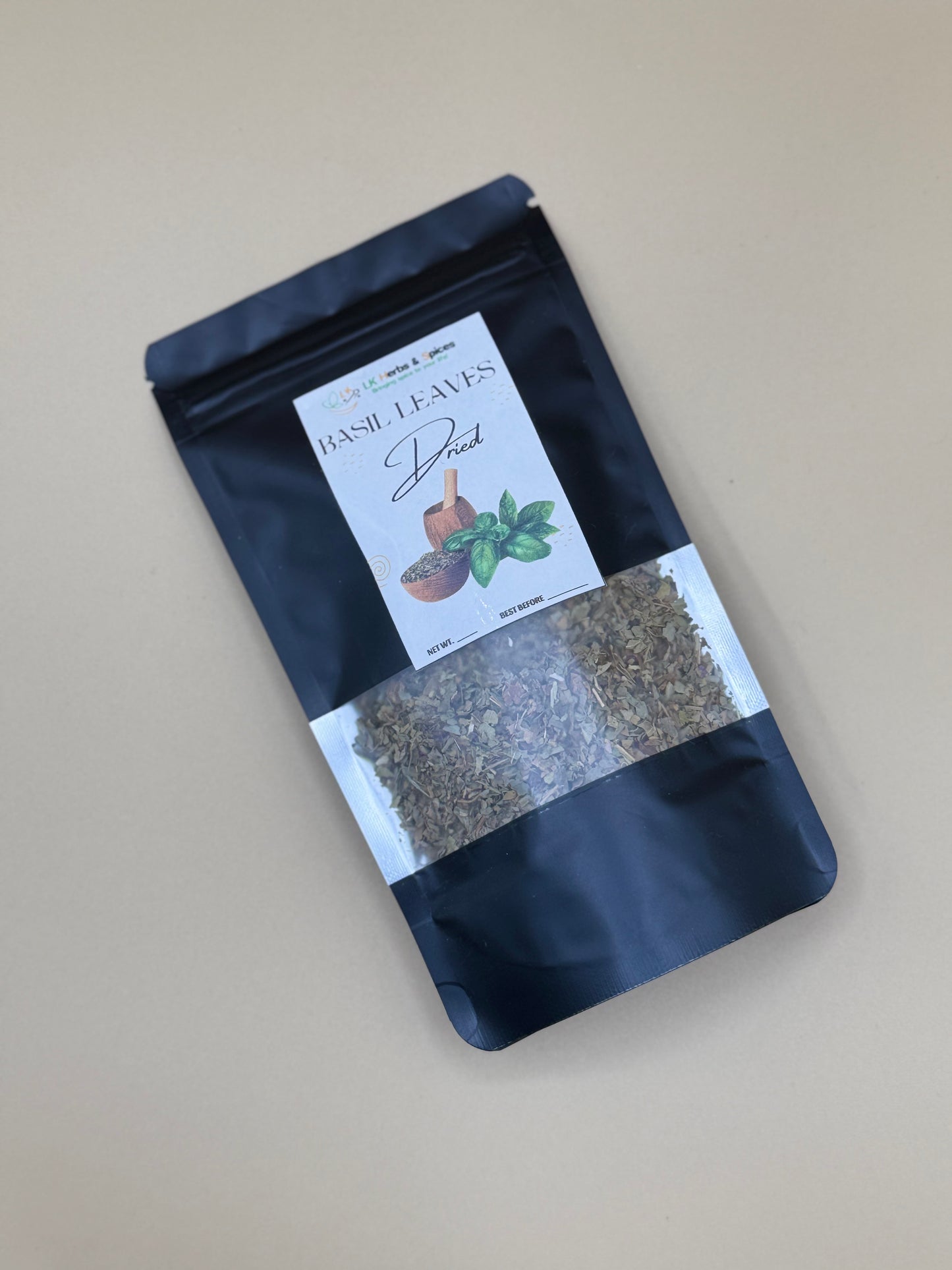 BASIL DRIED LEAVES - 20g REFILL POUCH