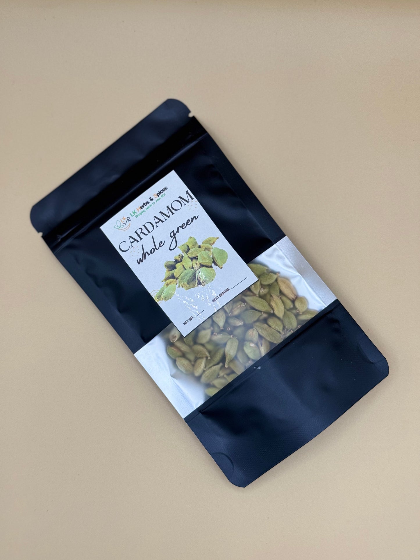 CARDAMOM WHOLE GREEN - 25g REFILL POUCH