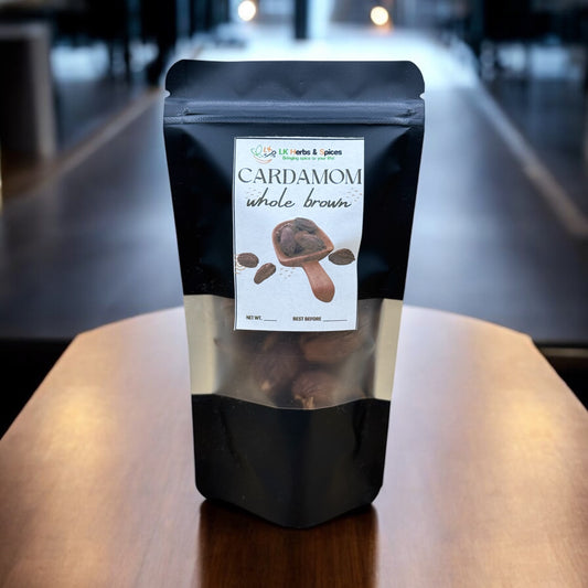 CARDAMOM WHOLE BROWN - 50g REFILL POUCH