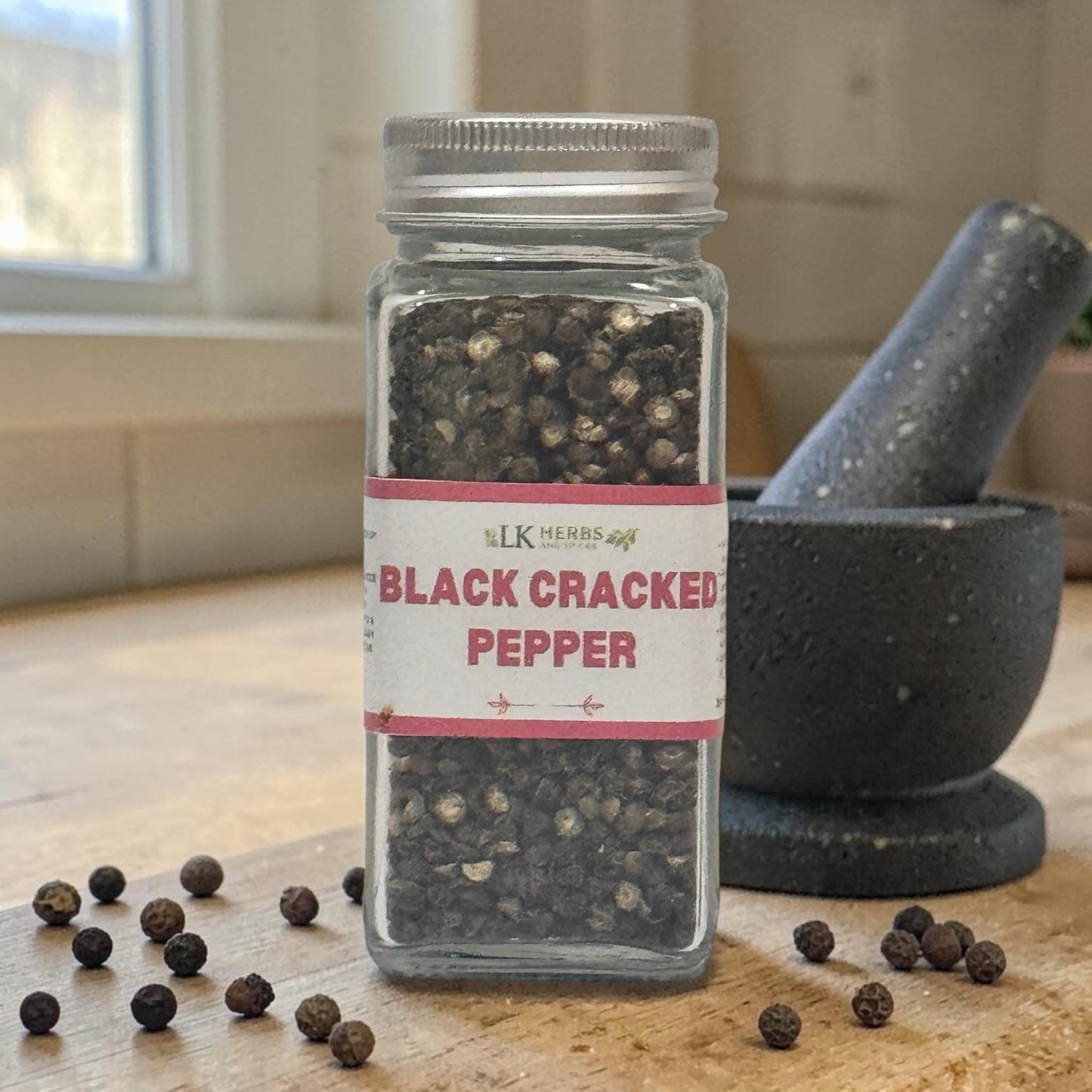 BLACK CRACKED PEPPER - SPICE JAR